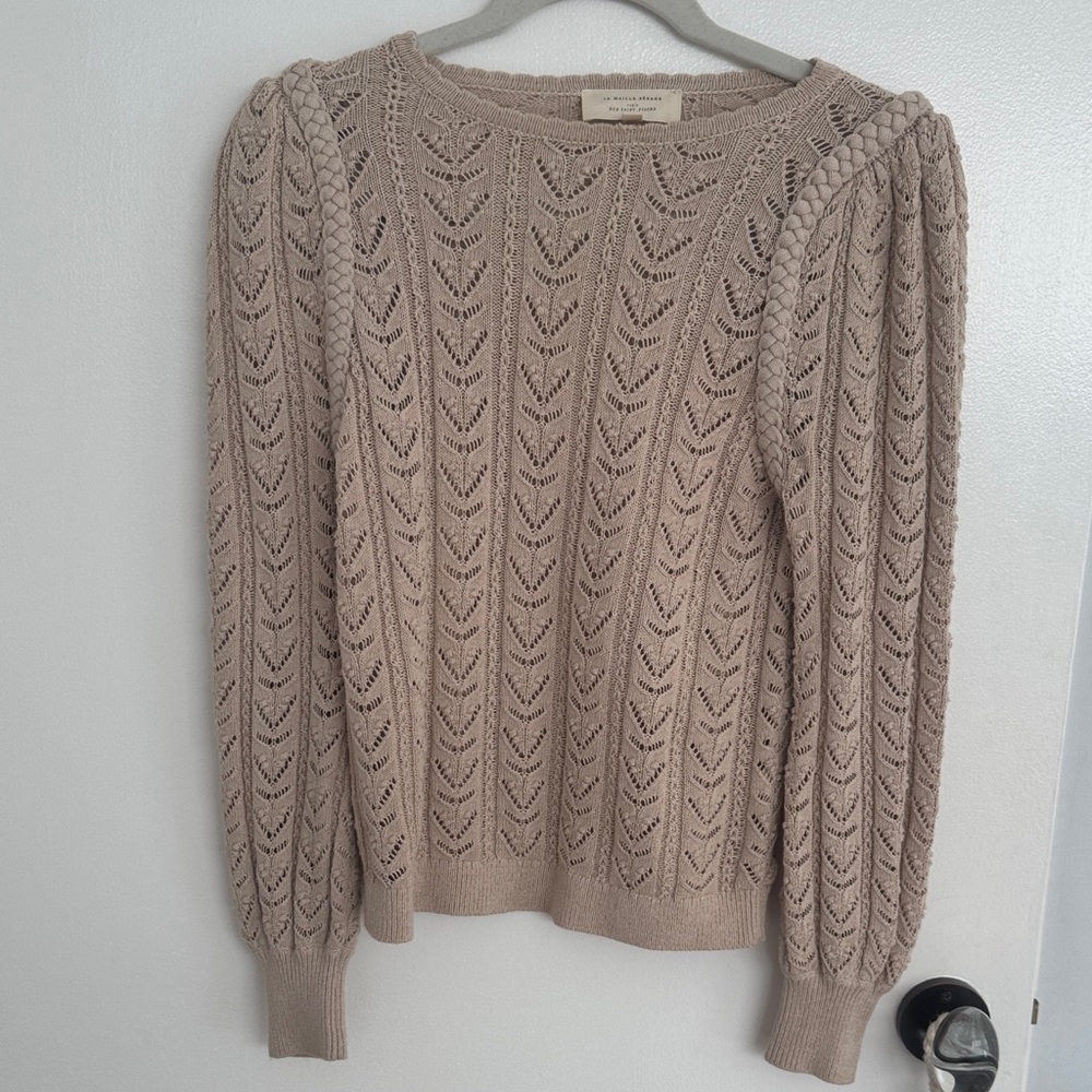 Sézane Cotton Pointelle Sweater